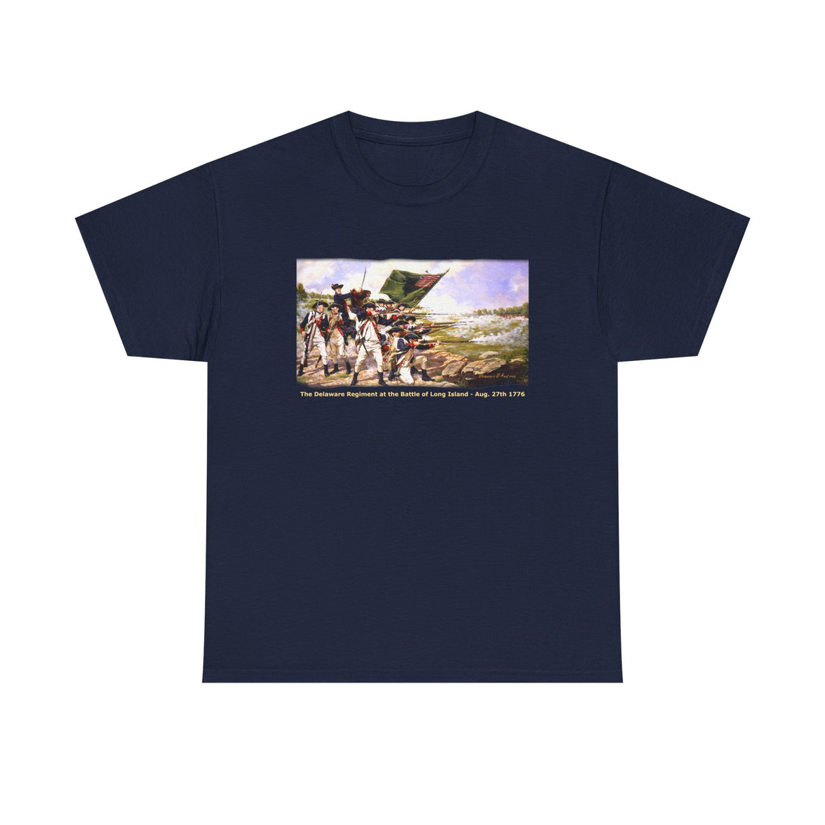 "The Battle of Long Island 1776'   Art Print on 100% cotton Tshirt (with personalize option)