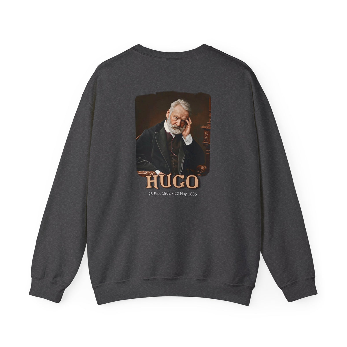 Victor Hugo Art print "HUGO" on Soft midweight crewneck Sweatshirt