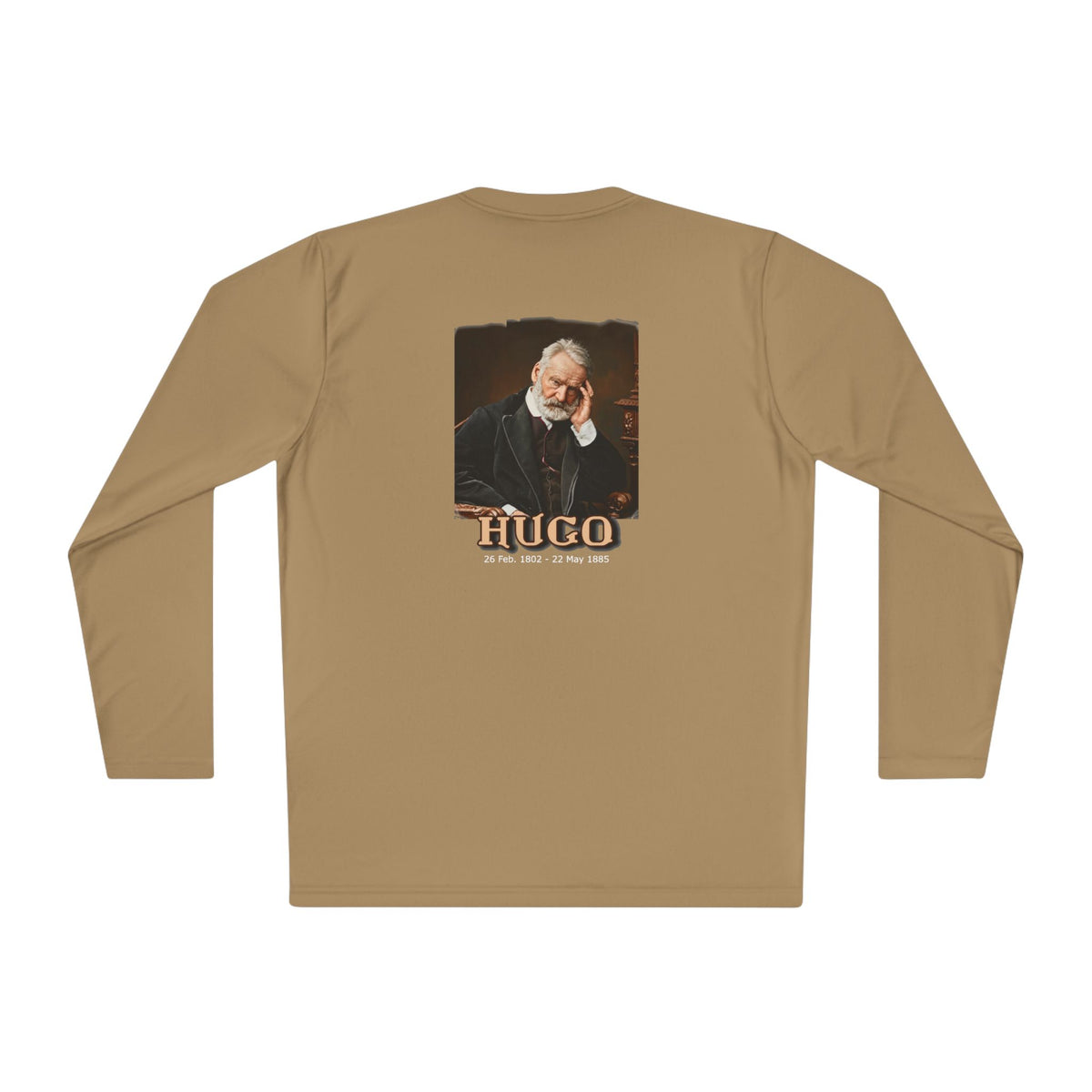 Victor Hugo Art print on the back of a Long Sleeve Lightweight Tee