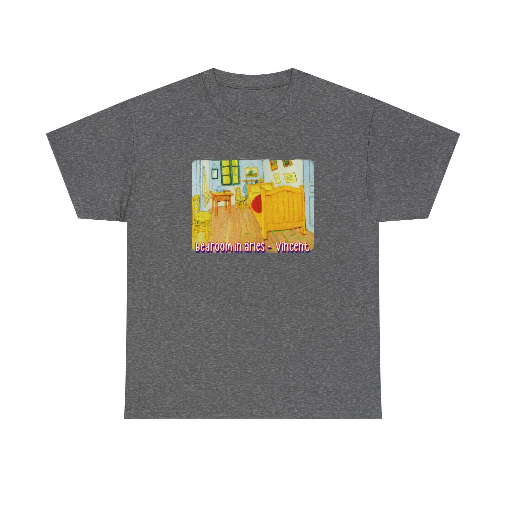 Van Gogh 'Bedroom in Arles' Art print on heavy cotton T shirt.