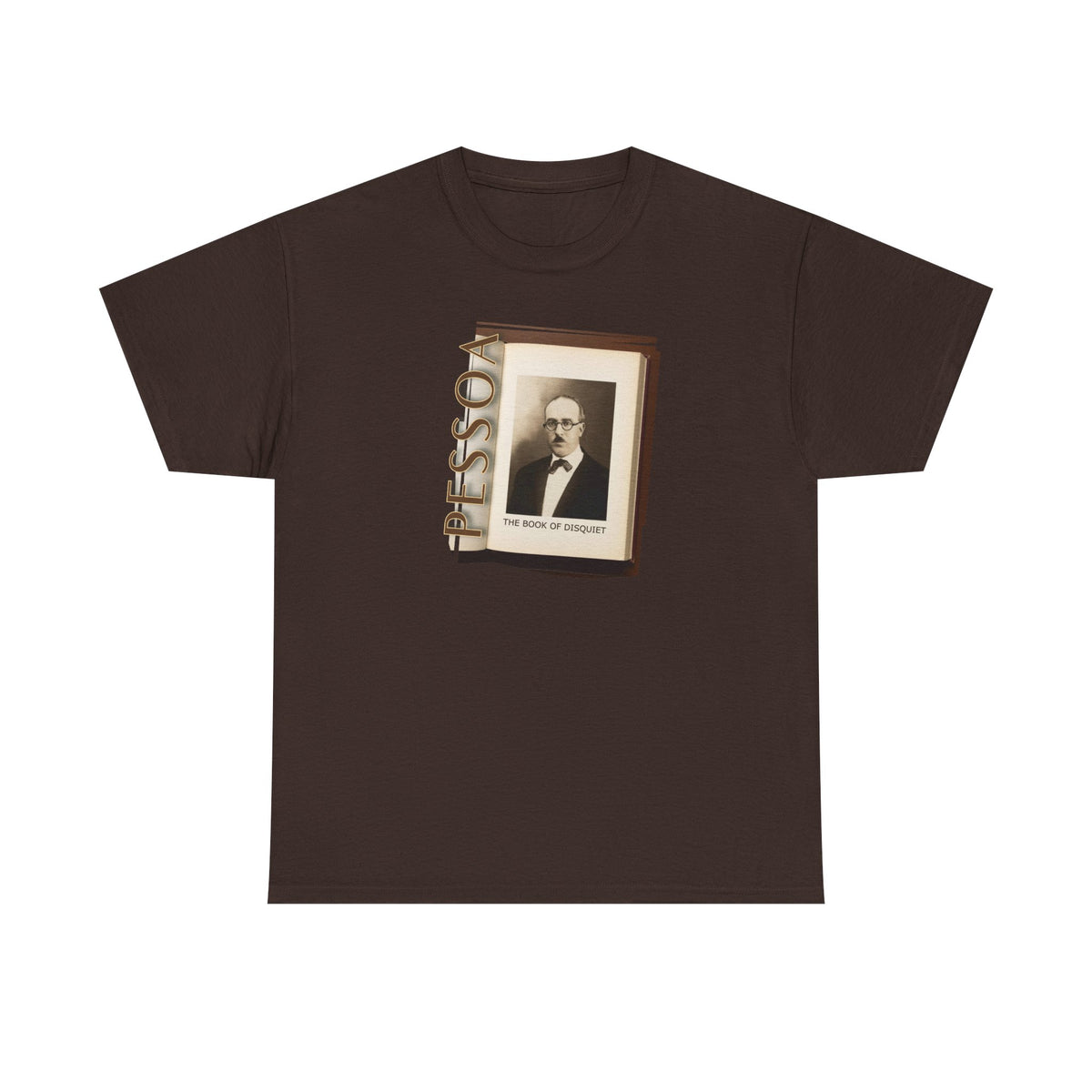 T-shirt 100 % coton de poids moyen avec impression artistique « Pessoa »