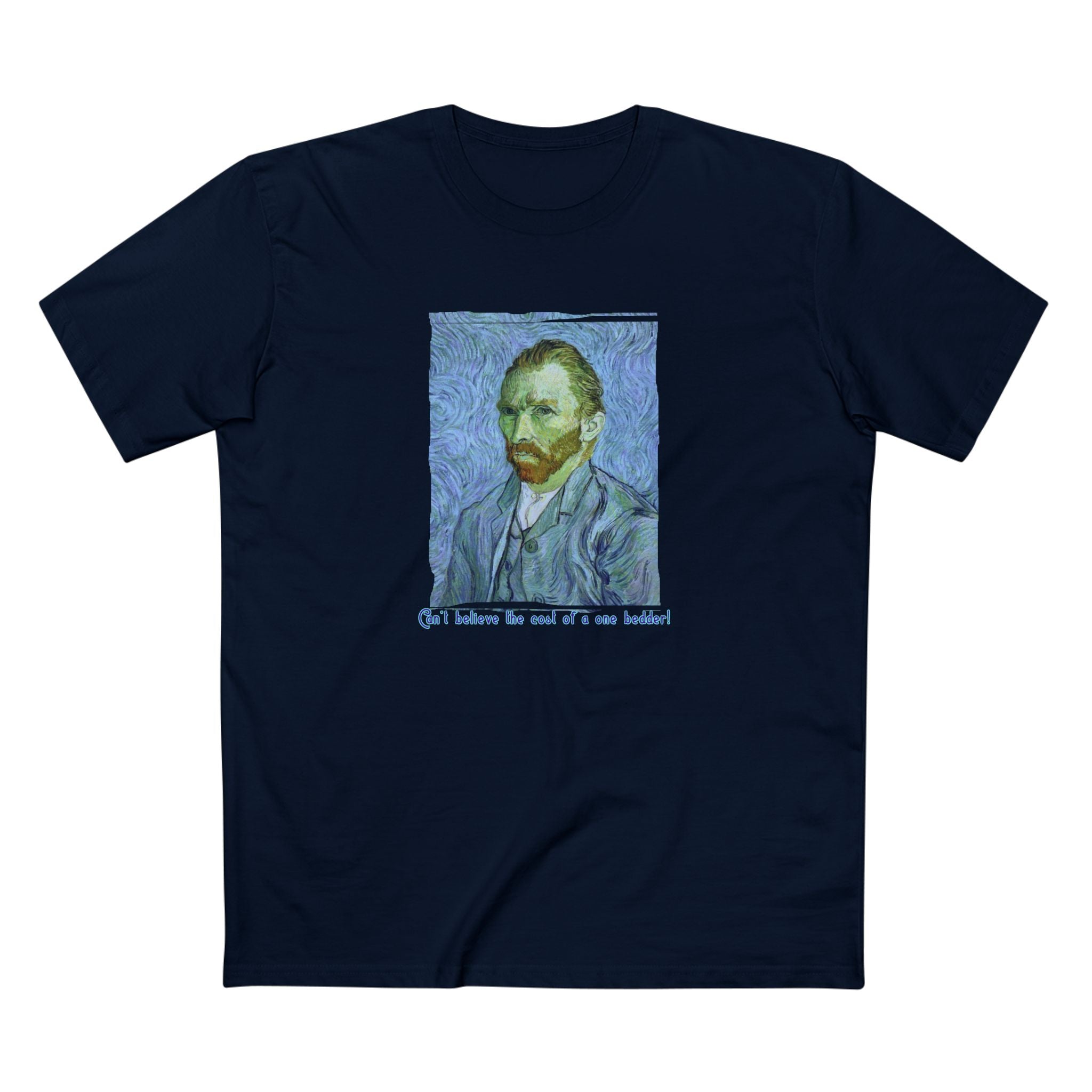 Pre Shrunk Combed Cotton T shirt with Van Gogh Art Print.