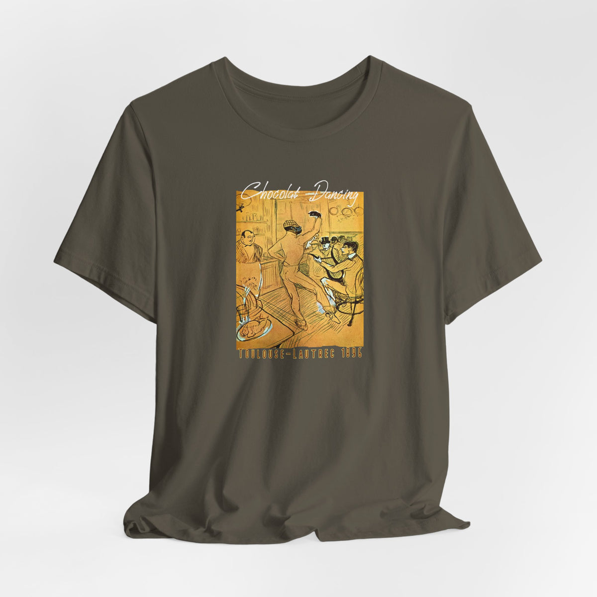 Toulouse Lautrec 'Chocolat Dancing'  Art print on  soft cotton lightweight T shirt
