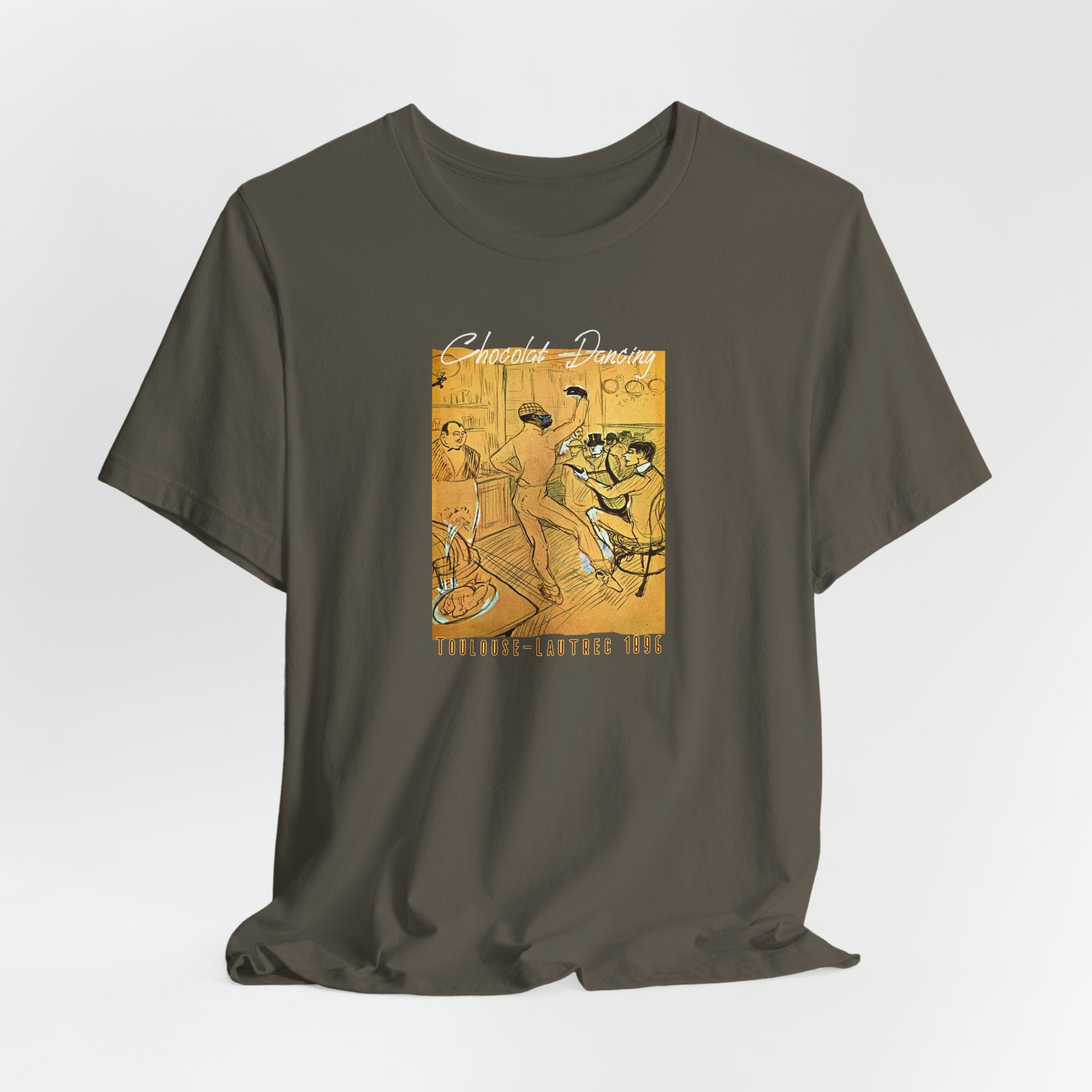 Toulouse Lautrec 'Chocolat Dancing'  Art print on  soft cotton lightweight T shirt