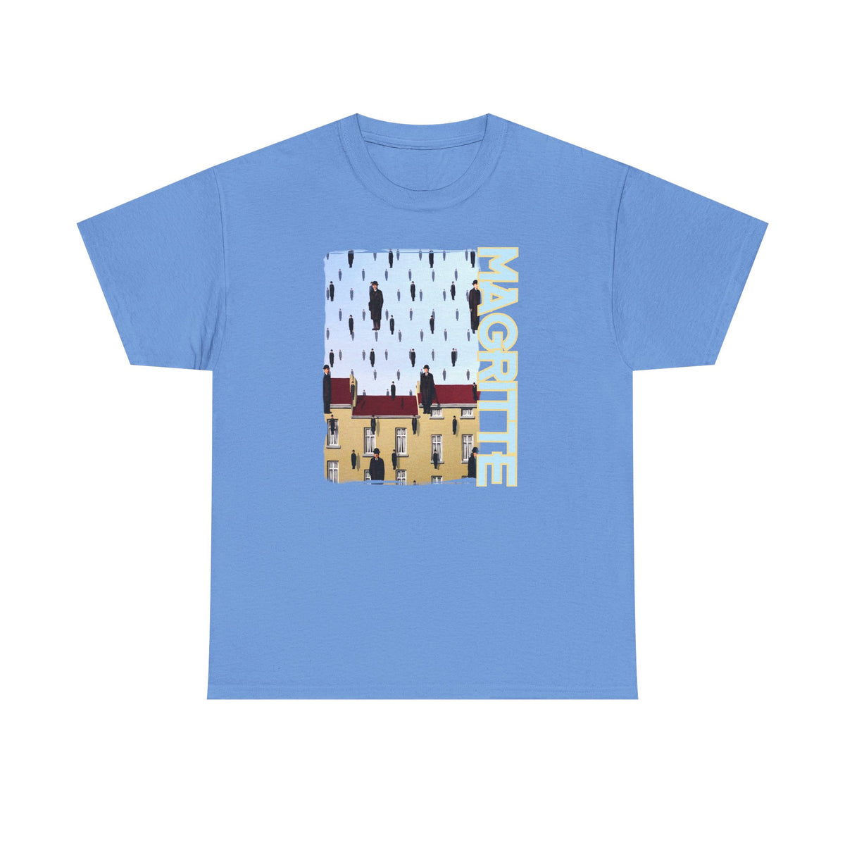 Magritte 'Golconda' Art print on 100% heavy cotton T shirt.