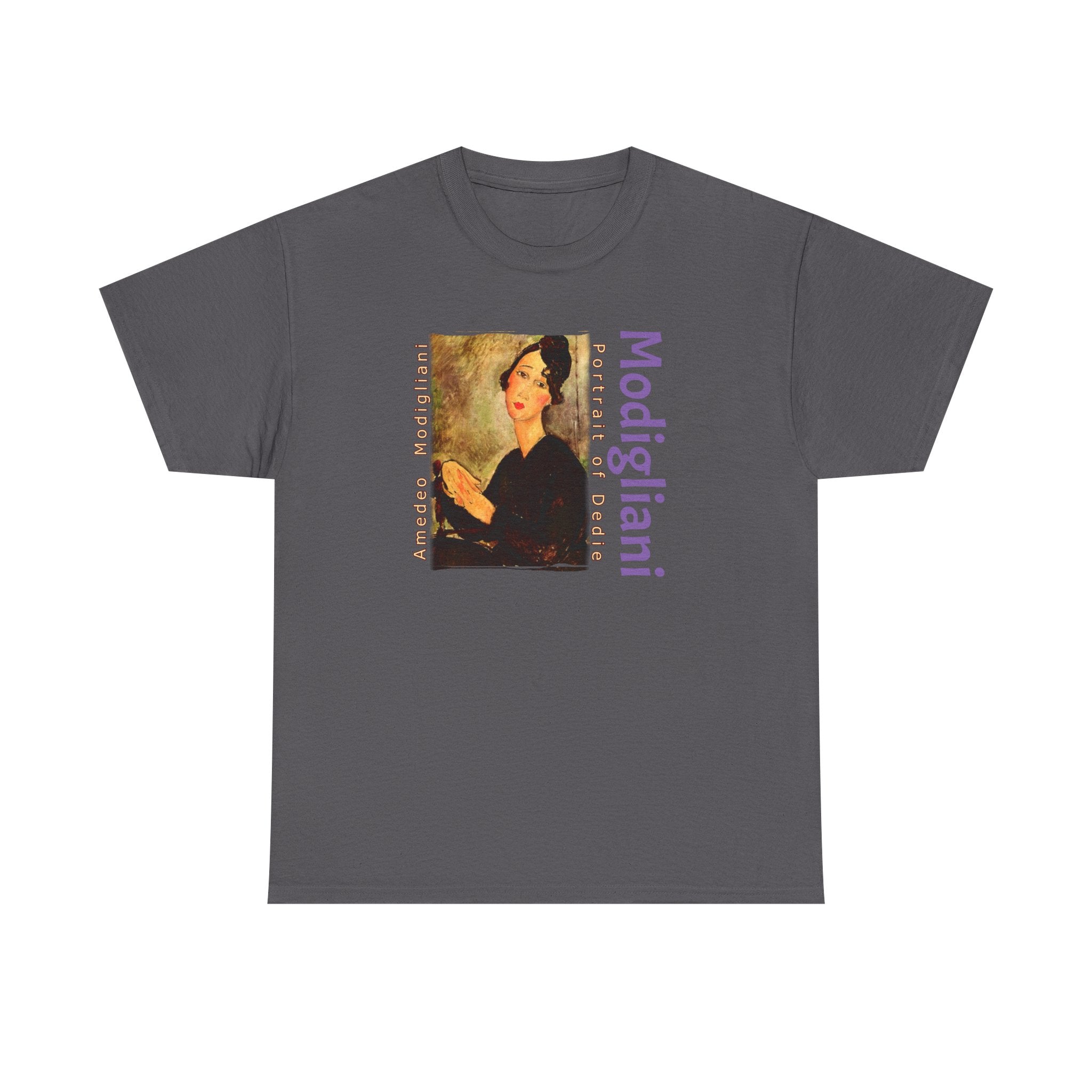 100% Heavy Cotton T Shirt with Modigliani Art Print