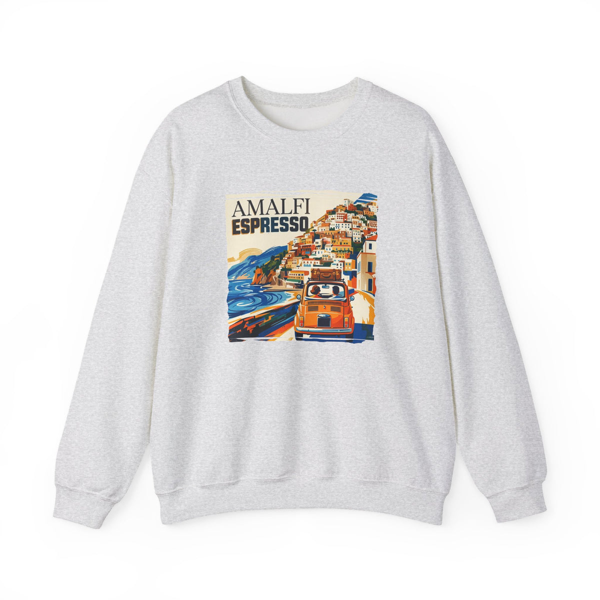 'Amalfi Espresso' Art print on midweight Medium heavy 50/50 blend Sweatshirt