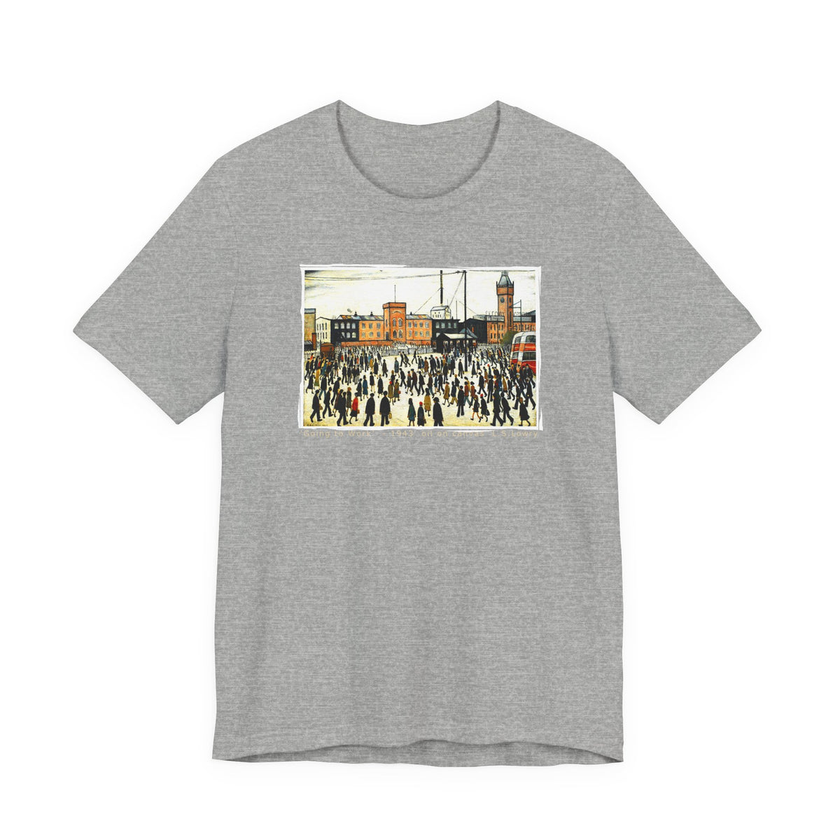 LS Lowry 'Going to Work' Art print on 100% cotton T shirt
