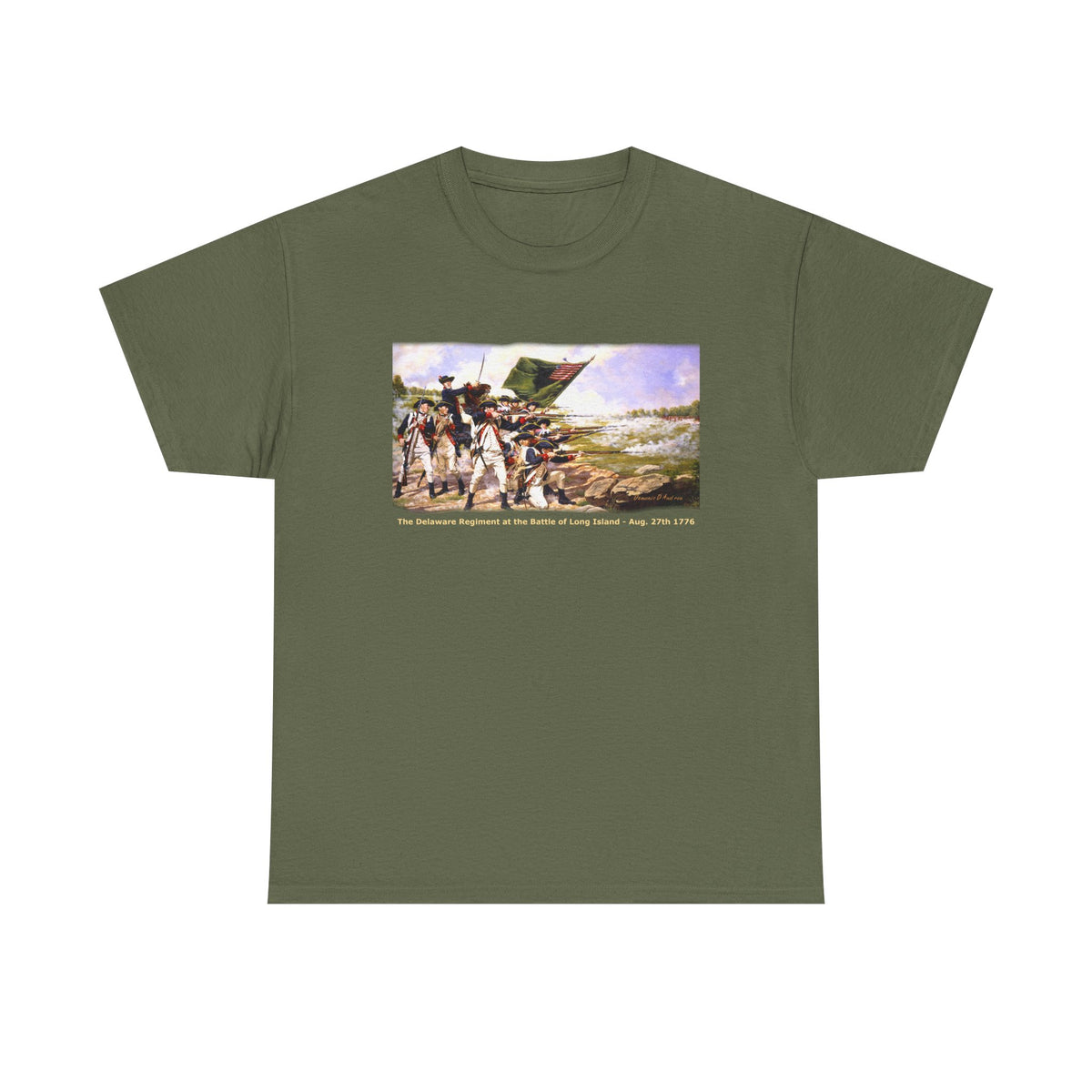 "The Battle of Long Island 1776'   Art Print on 100% cotton Tshirt (with personalize option)