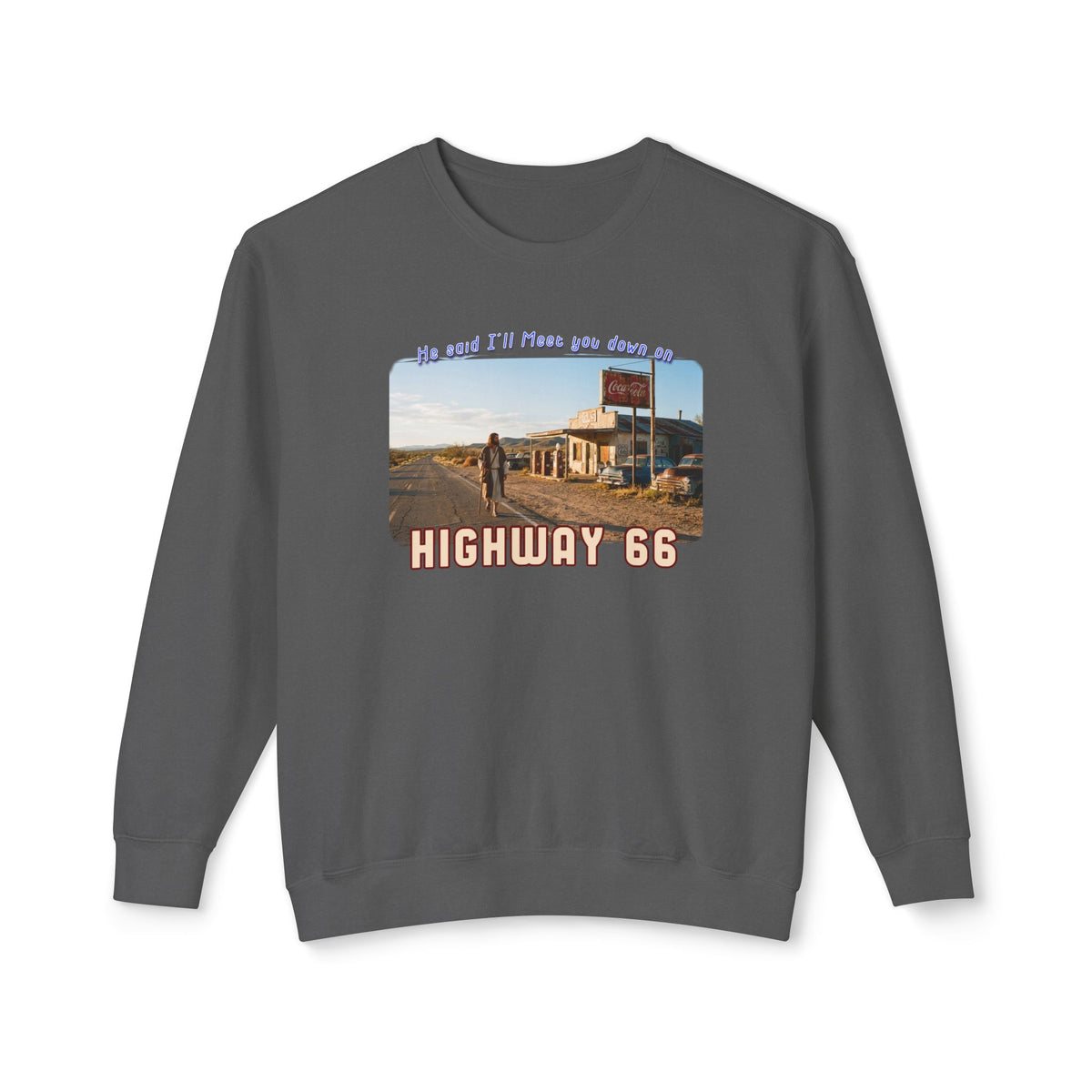 The King on Highway 66 - 100% US cotton Sweatshirt