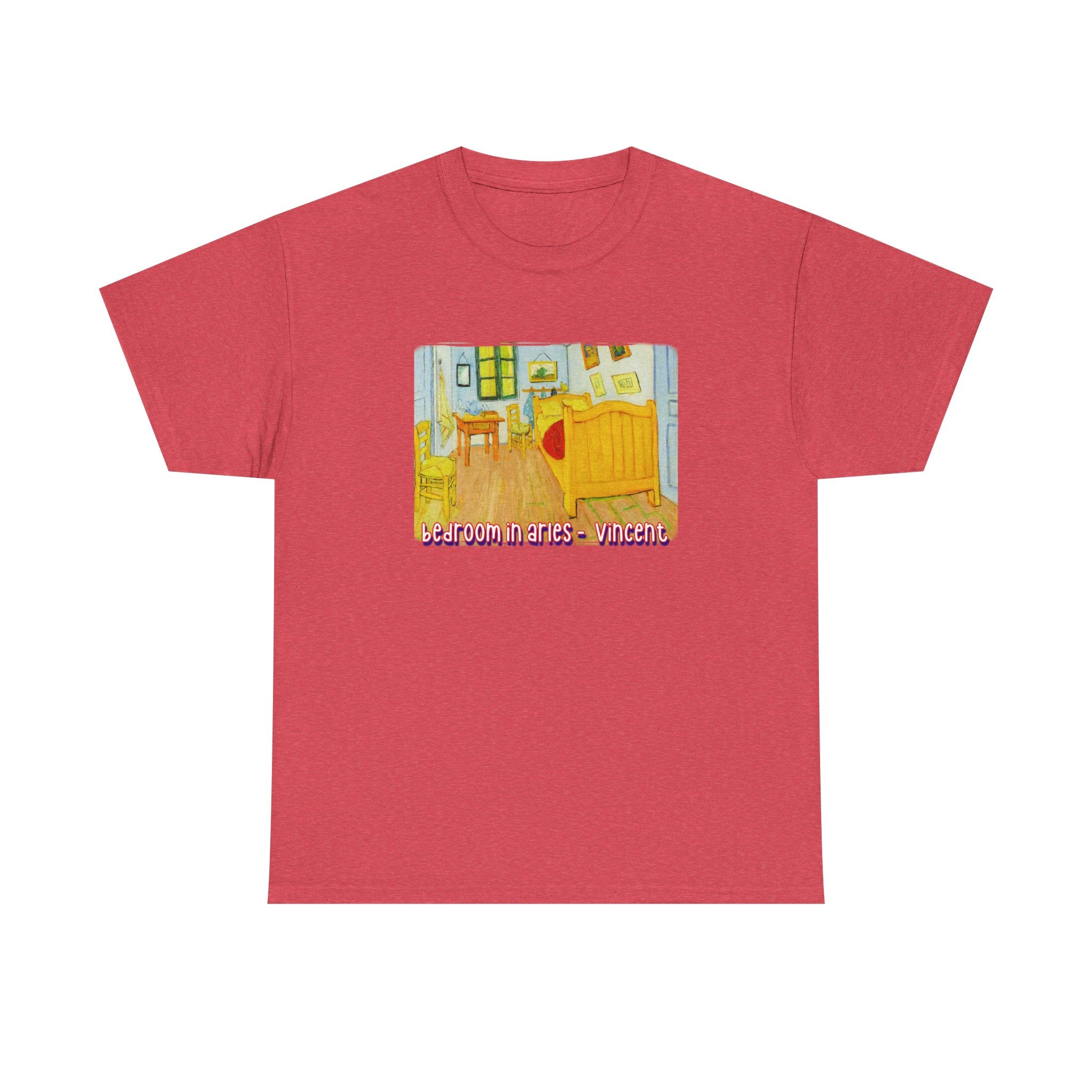 Van Gogh 'Bedroom in Arles' Art print on heavy cotton T shirt.