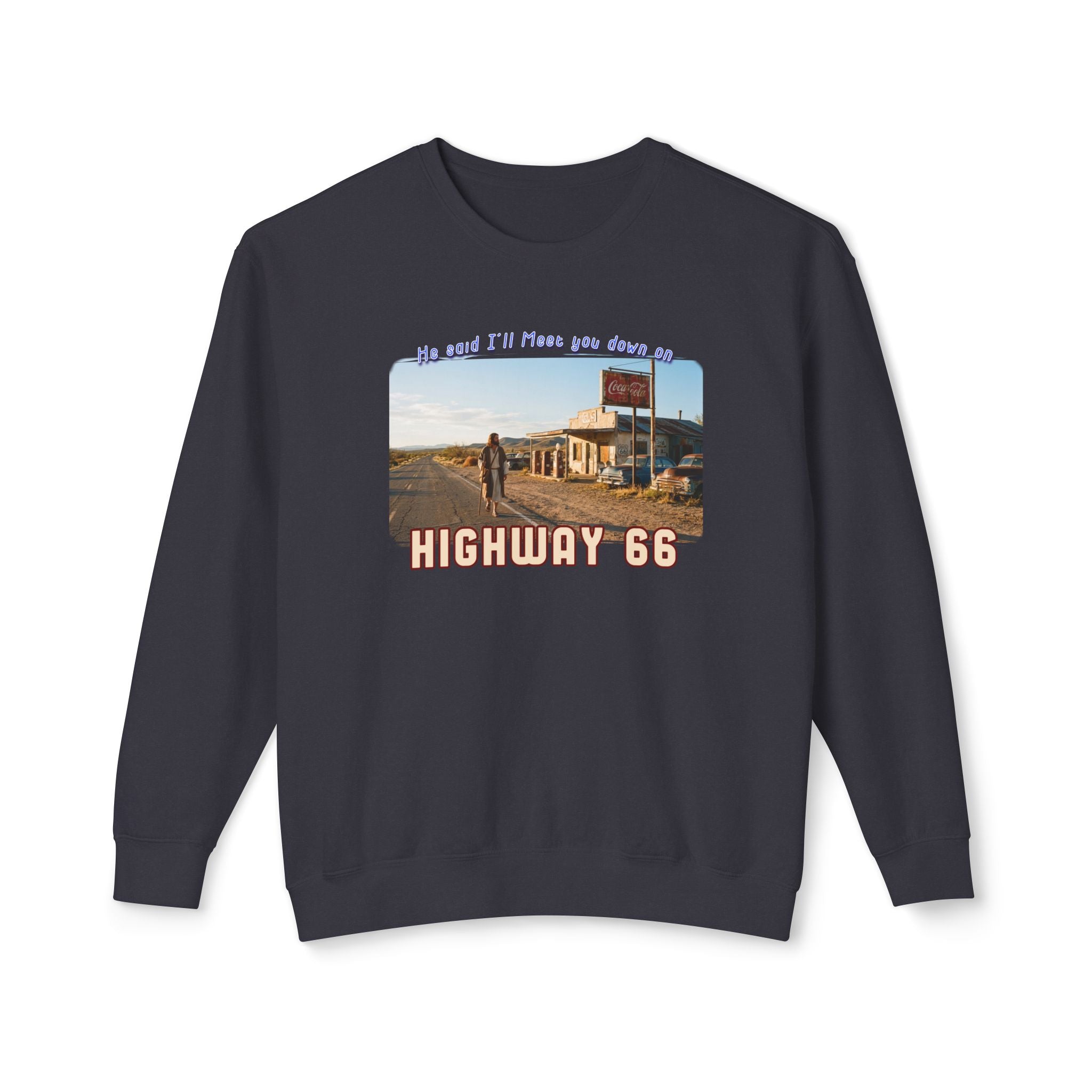 The King on Highway 66 - 100% US cotton Sweatshirt