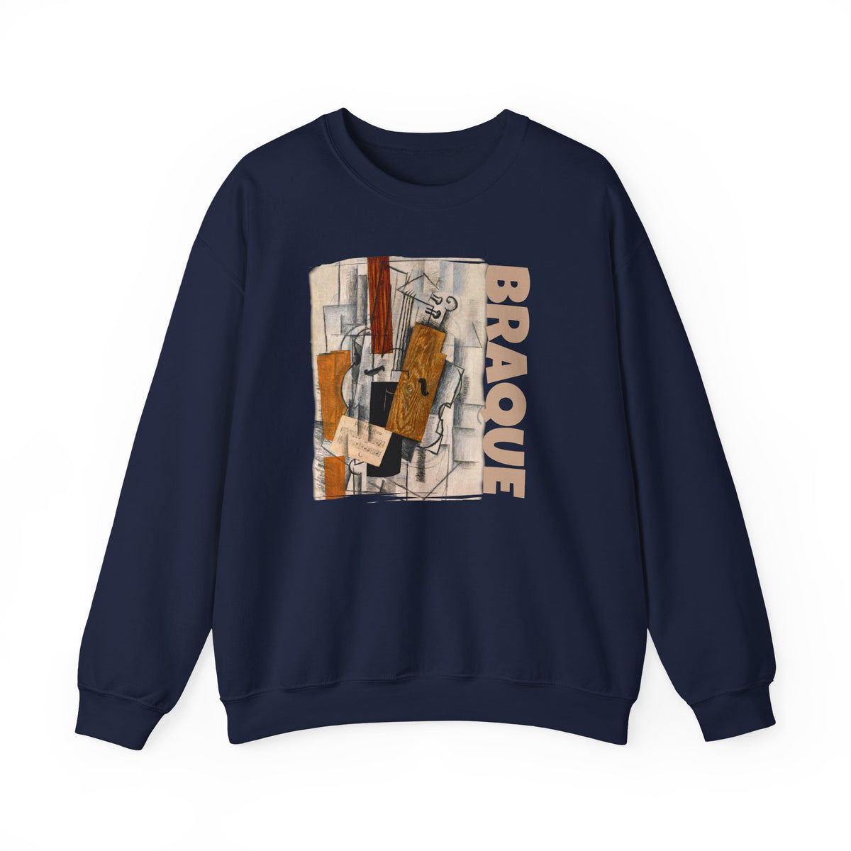 Georges Braque Cubist Art Print on Midweight Crewneck Sweatshirt