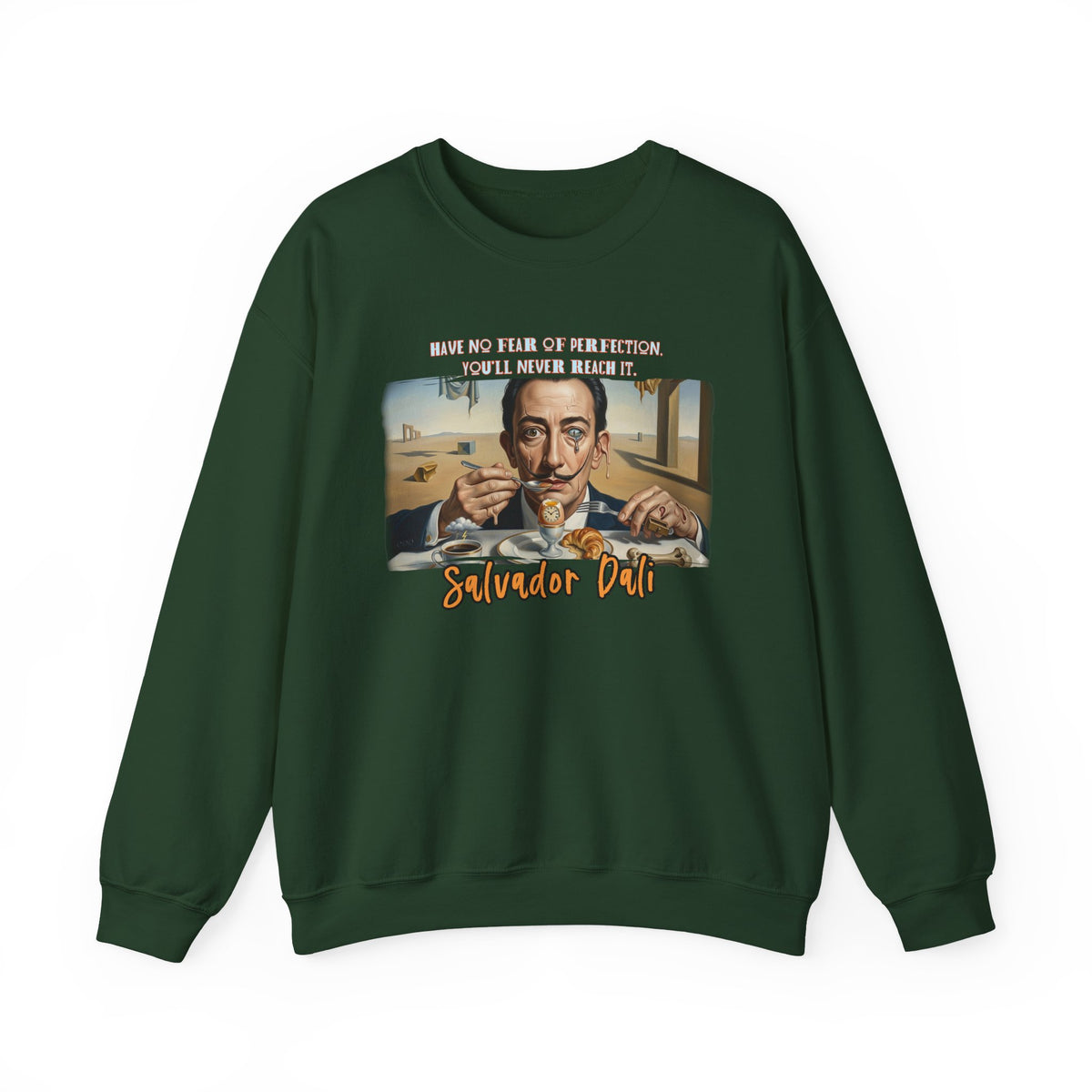 Salvador Dali Art print on medium heavy classic crewneck blend Sweater