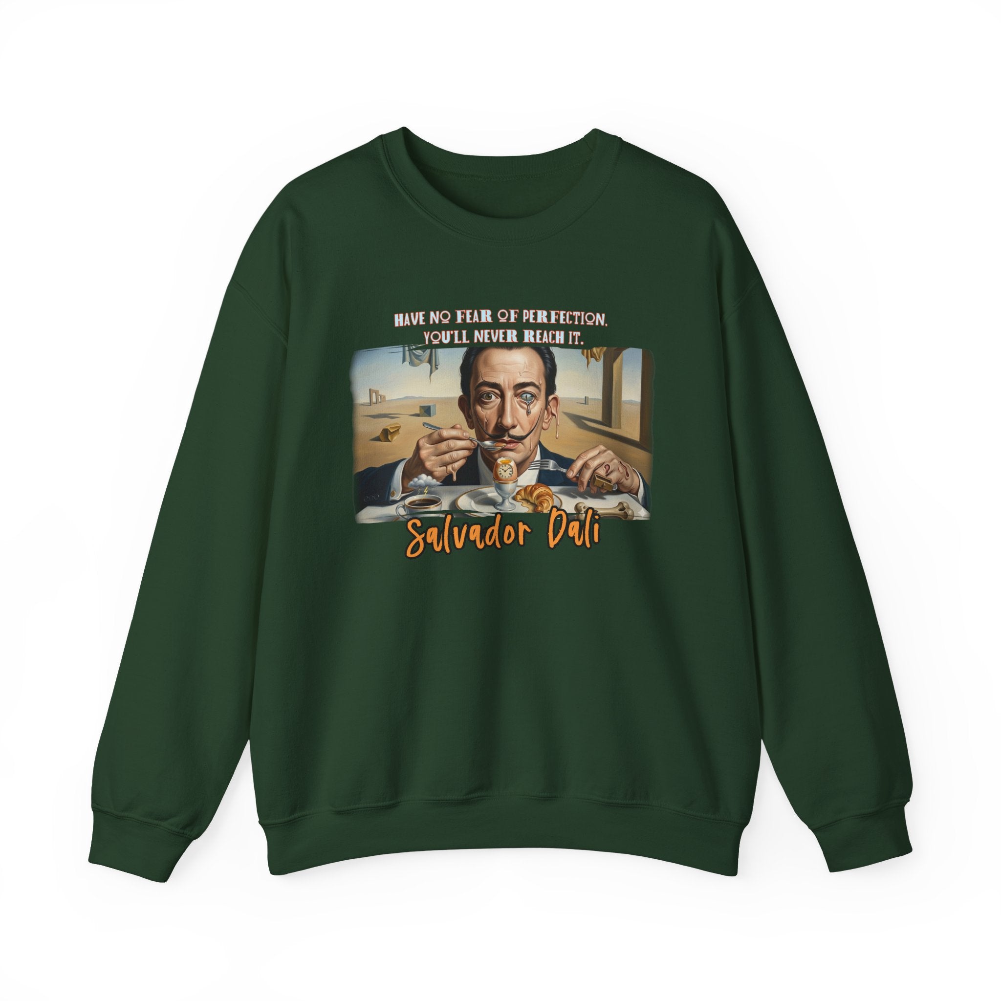 Salvador Dali Art print on medium heavy classic crewneck blend Sweater.