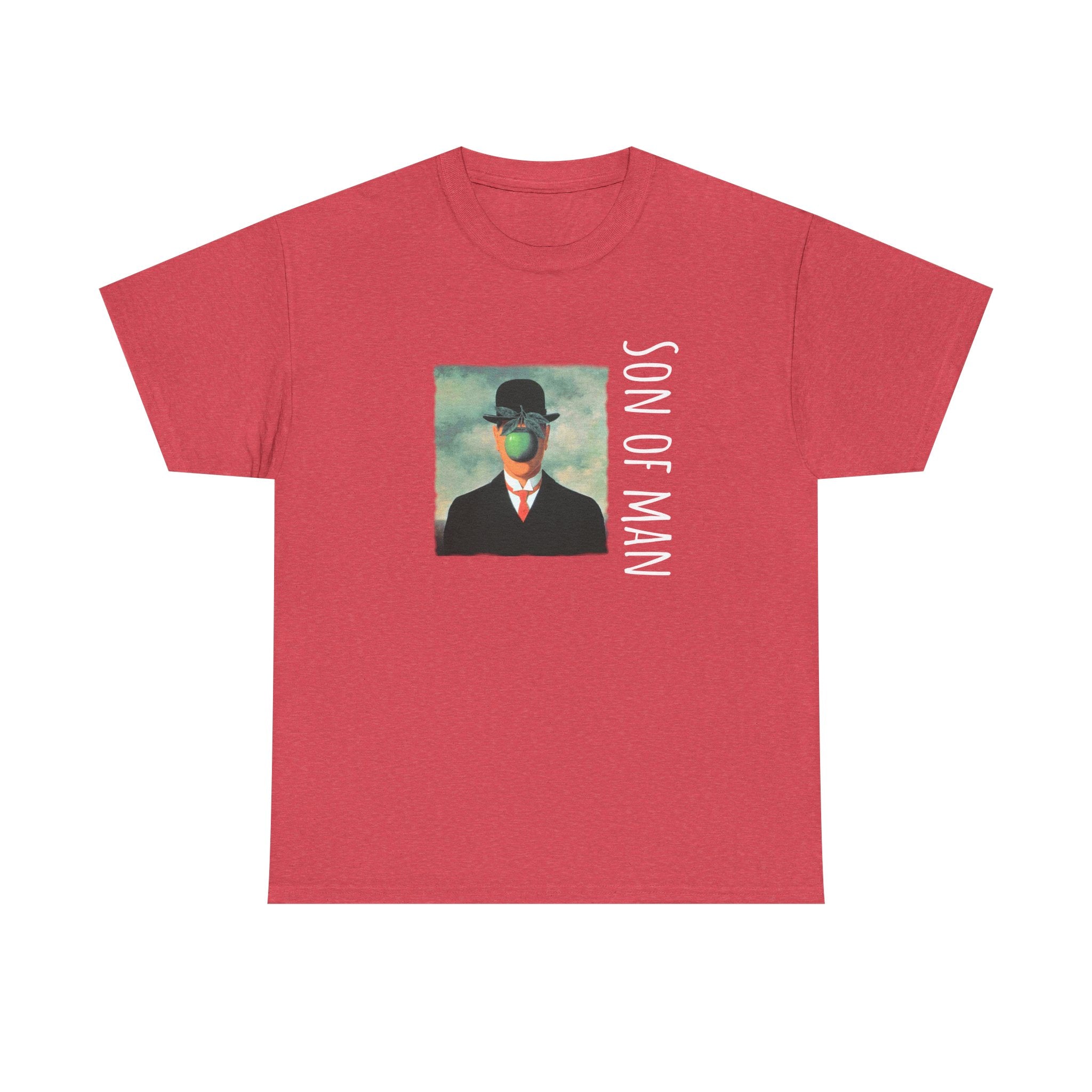 100% Heavy Cotton T Shirt with Magritte Art Print