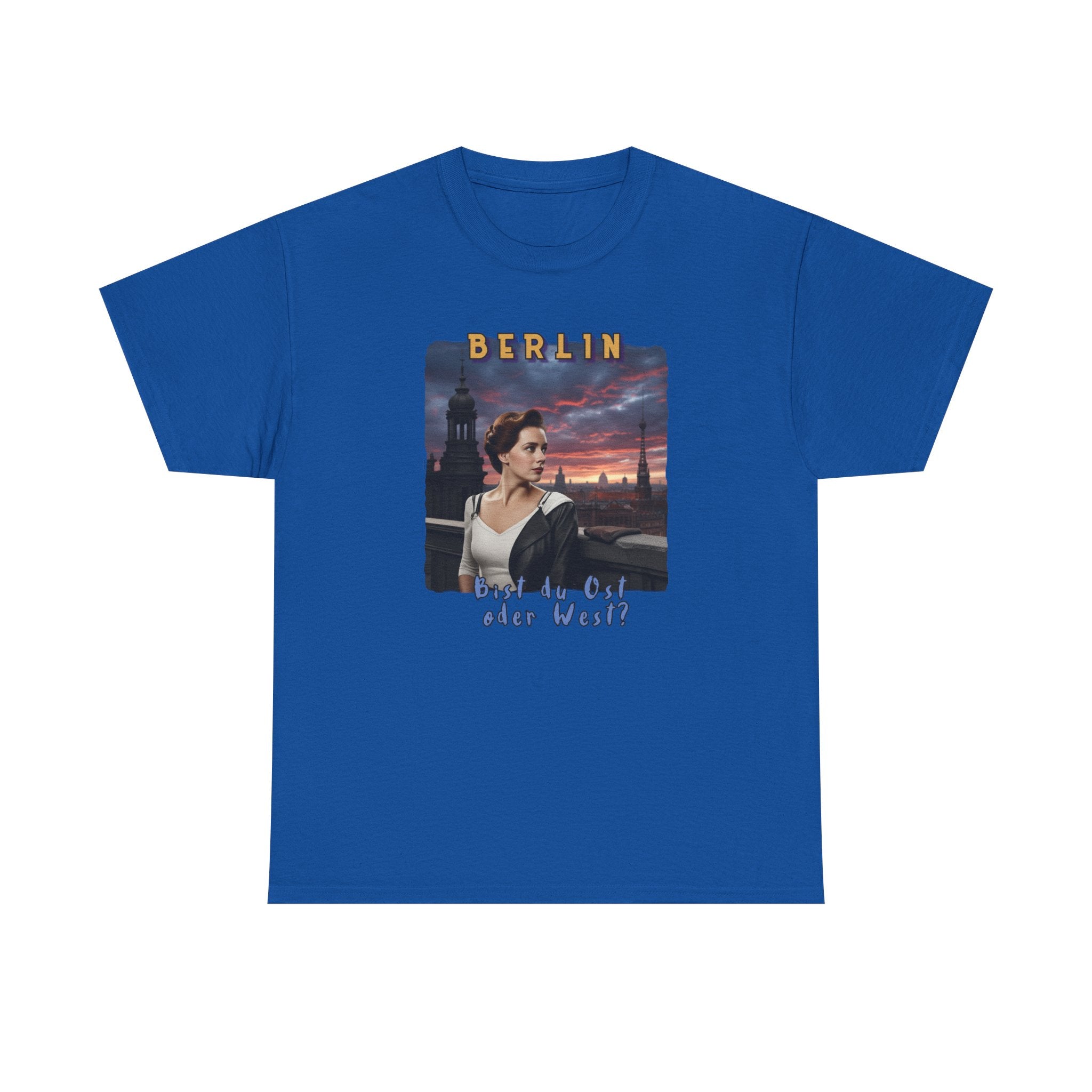 "BERLIN" Graphic Art print on Classic soft cotton tee. Remembering the Cold War and the fall of the Wall.