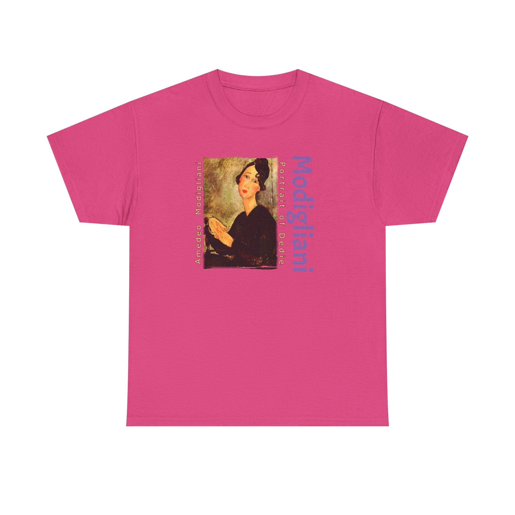 100% Heavy Cotton T Shirt with Modigliani Art Print
