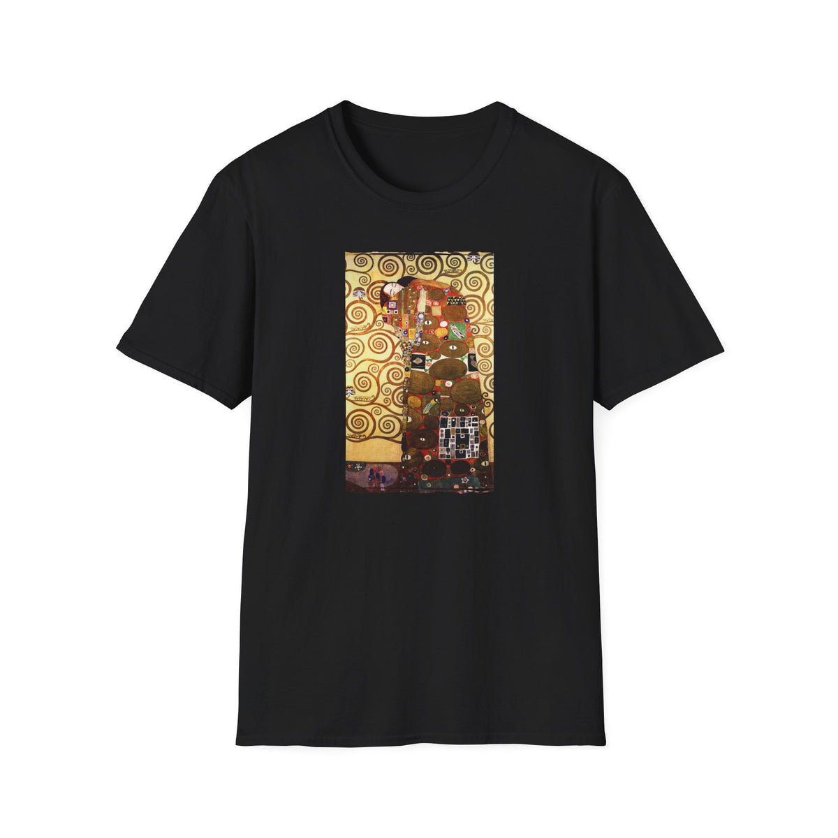 Klimt-Inspired 'The Kiss' Art Print on 100% lightweight cotton T-Shirt