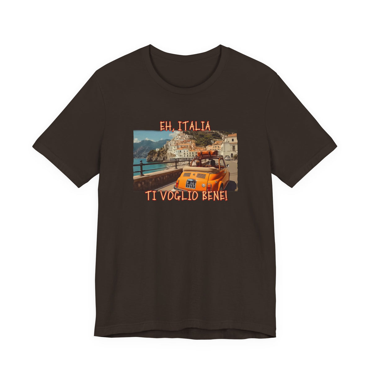 "Eh, Italia Ti Voglio Bene" Light weight cotton T-Shirt with Art print.