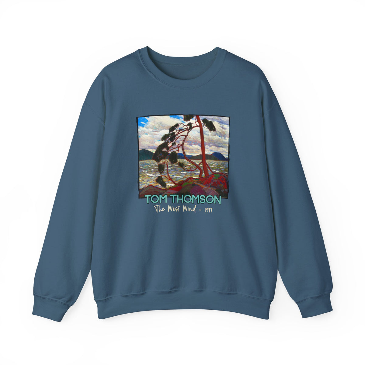Tom Thomson Landscape 'The West Wind' on soft roomy midweight Crewneck Sweatshirt