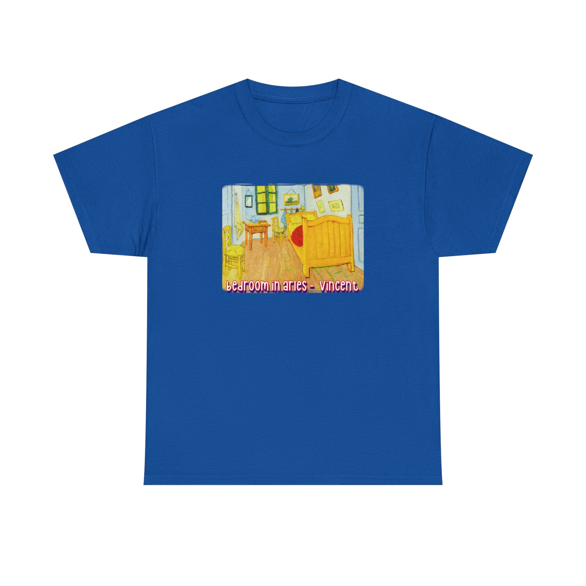 Van Gogh 'Bedroom in Arles' Art print on heavy cotton T shirt.