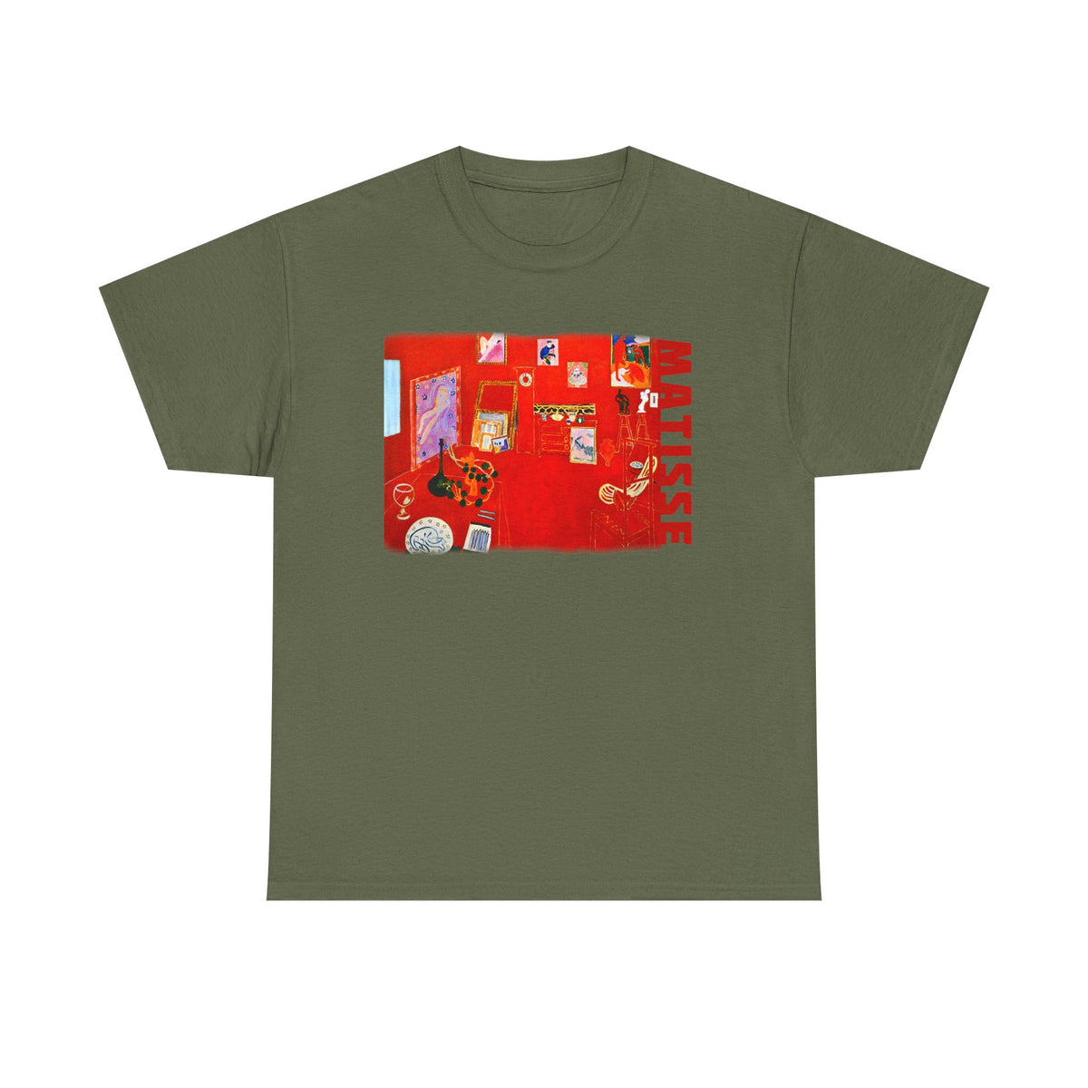 Matisse Art print The Red Studio 1911 on 100% cotton unisex T shirt