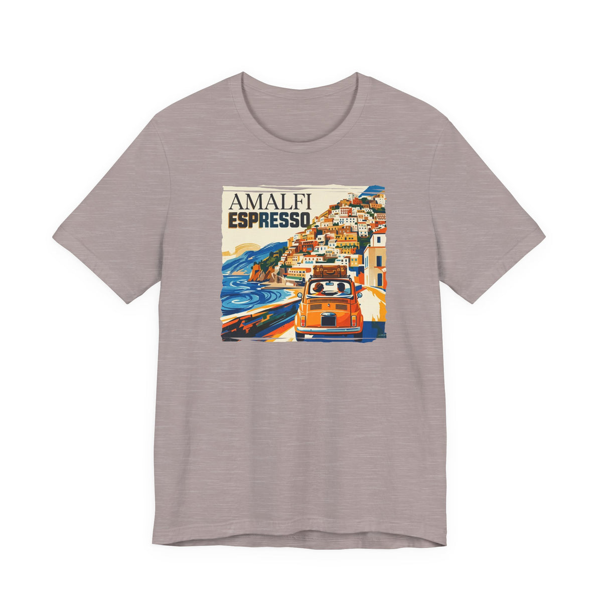 'Amalfi' pop poster Art print on Unisex 100 % cotton Jersey Short Sleeve unisex Tee